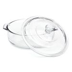 Molde Redondo De Vidrio Con Tapa - Pyrorey