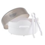 Esterilizador para Microondas Hasta 4 Biberones con Pinza Antibacteriana Color Blanco