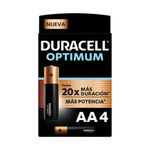 Batería Alcalina AA Optimum 4 Pzas - Duracell