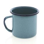 Taza de Peltre Cinsa No 8 con Asa para Bebidas Calientes Color Azul