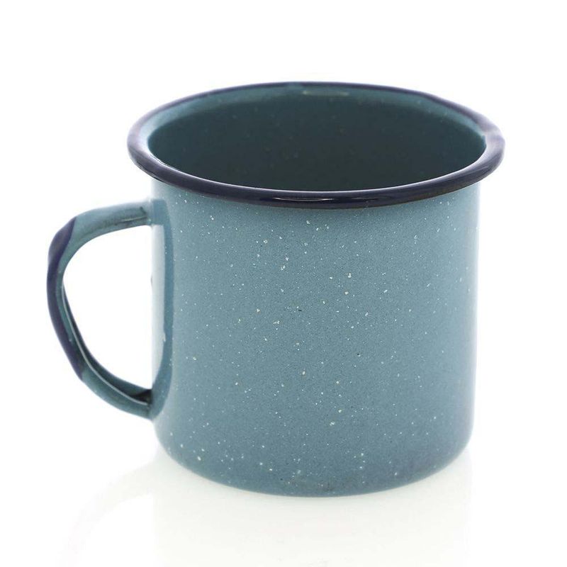 Taza de Peltre Cinsa No 8 con Asa para Bebidas Calientes Color Azul