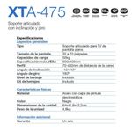 Bracket Para Tv 32-70 Plg Full Motion Xtech