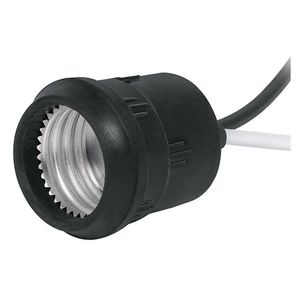 Portalámpara de PVC para Intemperie E26/E27 Negro