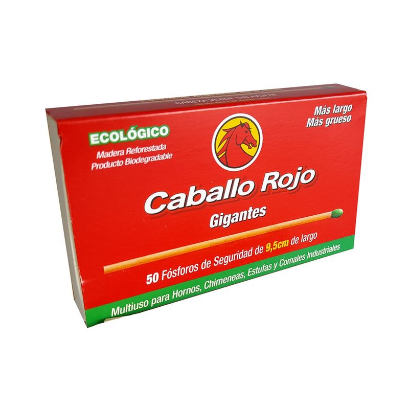 Caja De Fósforos Gigantes 50 Unidades 9.5 Cm - Caballo Rojo