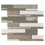 Mosaico Pietra Cristal Linear Slate De 30X30 Cm - Interceramic