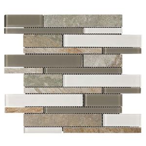 Mosaico Pietra Cristal Linear Slate De 30X30 Cm - Interceramic