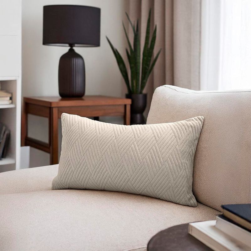 Cojín Relleno Decorativo  Beige 30 x 50 Cm