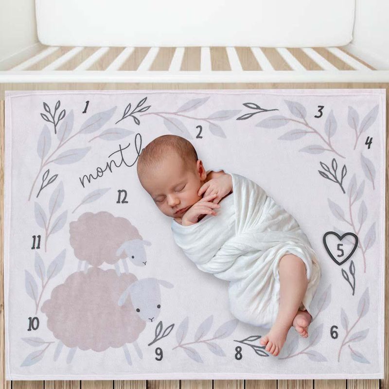 Manta Meses Del Bebe Con Ovejas - Nojo