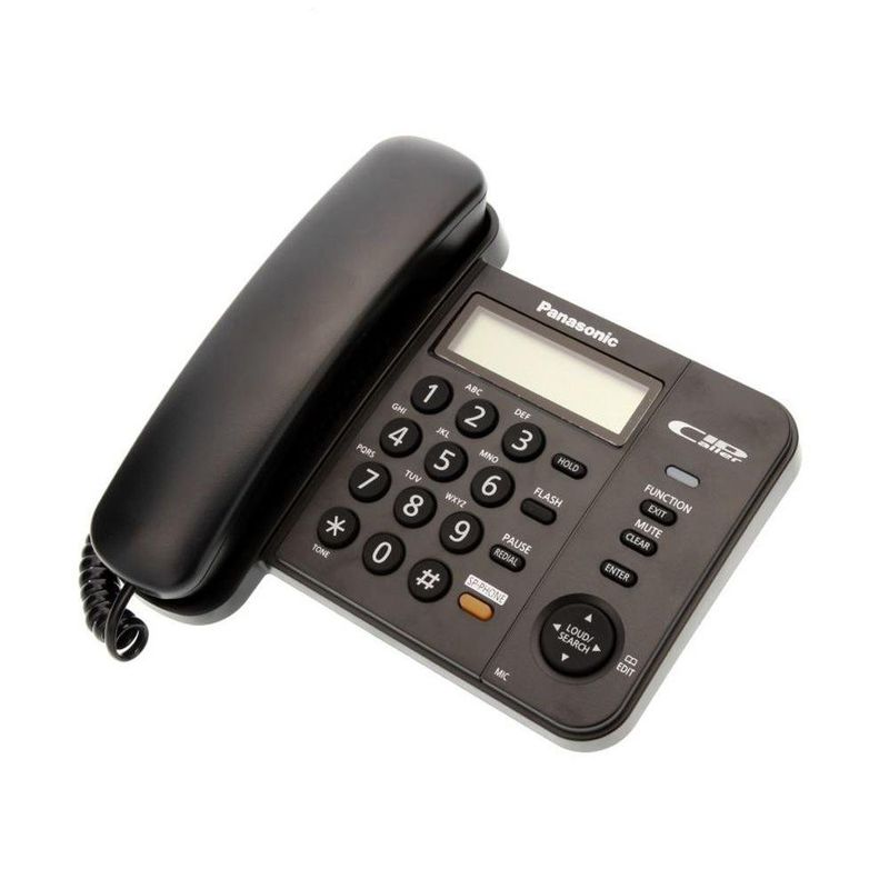 Teléfono Alámbrico Negro con Identificador