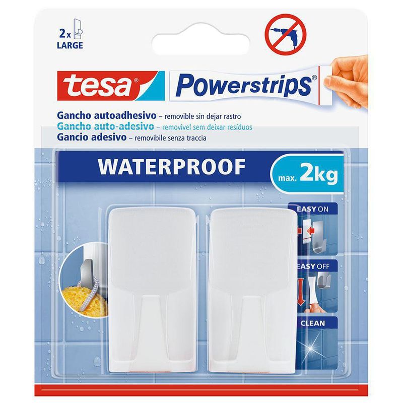 Gancho Multiusos Blanco A Prueba De Agua - Tesa