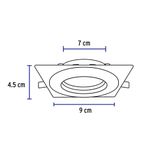 Lámpara LED Dirigible Empotrable Luz De Día 400 Lm 5 W Cromo - Volteck