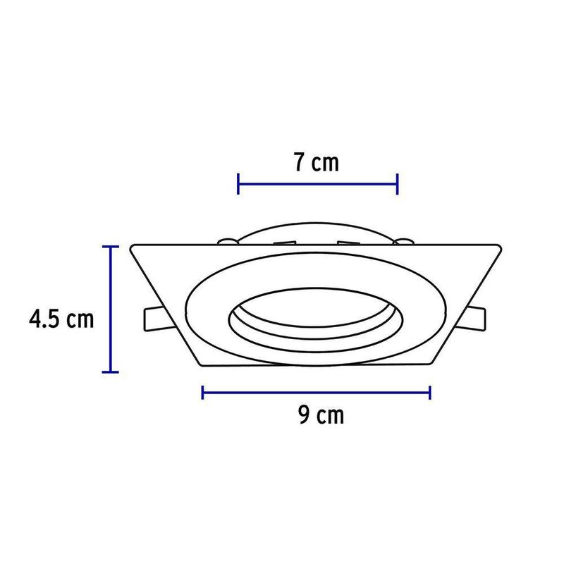 Lámpara LED Dirigible Empotrable Luz De Día 400 Lm 5 W Cromo - Volteck