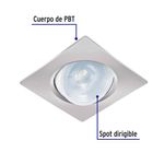 Lámpara LED Dirigible Empotrable Luz De Día 400 Lm 5 W Cromo - Volteck