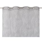 Cortina Jacquard Hojas Gris 140X240 Cm - Viva
