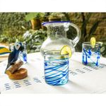 Toalla De Cocina Crudo Con Azul -  Natural Art
