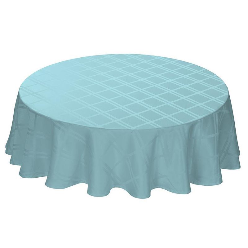 Mantel Redondo con Relieve Celeste de 180 Cm - Viva