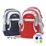 Mochila Escolar con Dos Bolsas Colores Surtidos