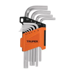 Set Llave Hexagonal Corta 10 Piezas - Truper