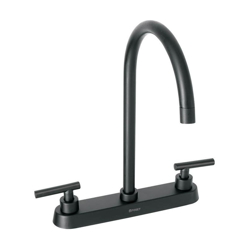 Mezcladora para Cocina Tubig Negro Mate Maneral Palanca - Foset