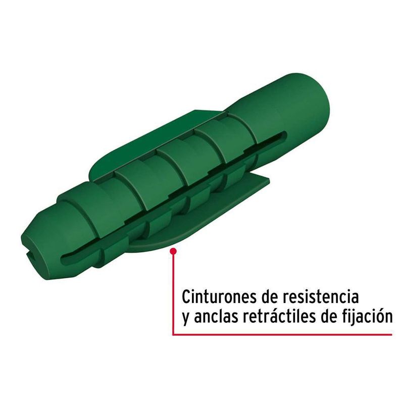 Bolsa de 50 Tarugos Plásticos de 1/2 Plg - Fiero