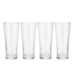 Set de 4 Vasos Pilsner de Vidrio Transparente 18.2 oz para Cerveza