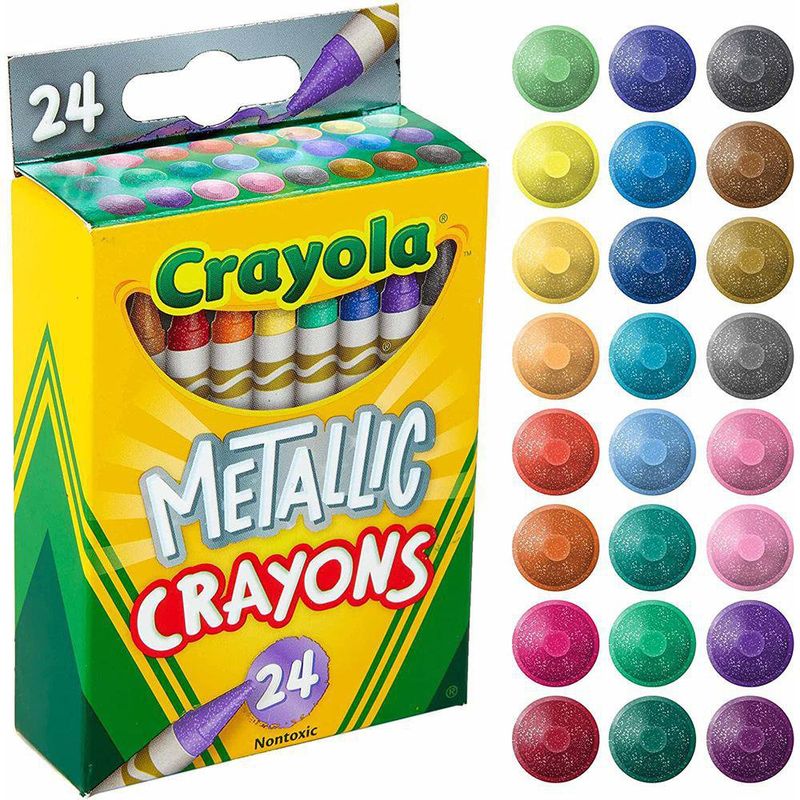 Crayones De Cera Metálico 24 Colores - Crayola