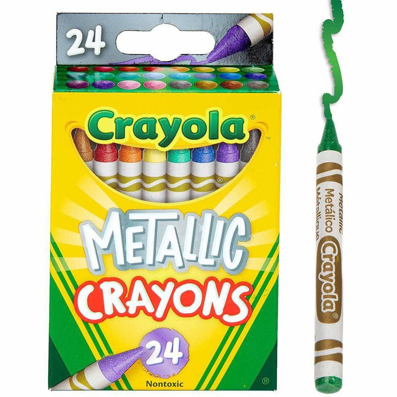Crayones De Cera Metálico 24 Colores - Crayola