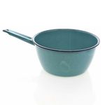 Cacerola de Peltre Honda de 18 Cm Color Azul Turquesa