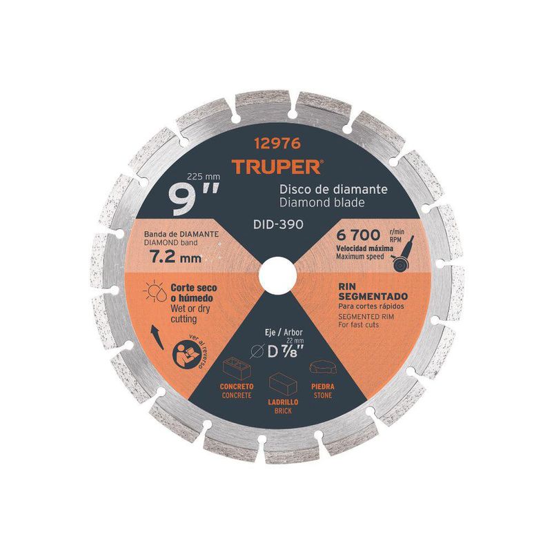 Disco para Corte en Concreto 9 Plg