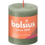 Vela Pillar Verde 6.8x6.8x8 Cm - Bolsius