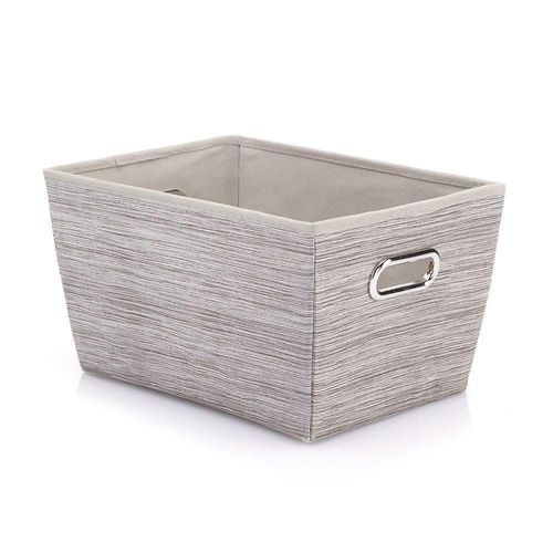 Canasta con Agarradores de Metal Beige