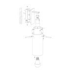 Lámpara de Pared Pantalla Cilíndrica de Cristal 40 W - Eglo