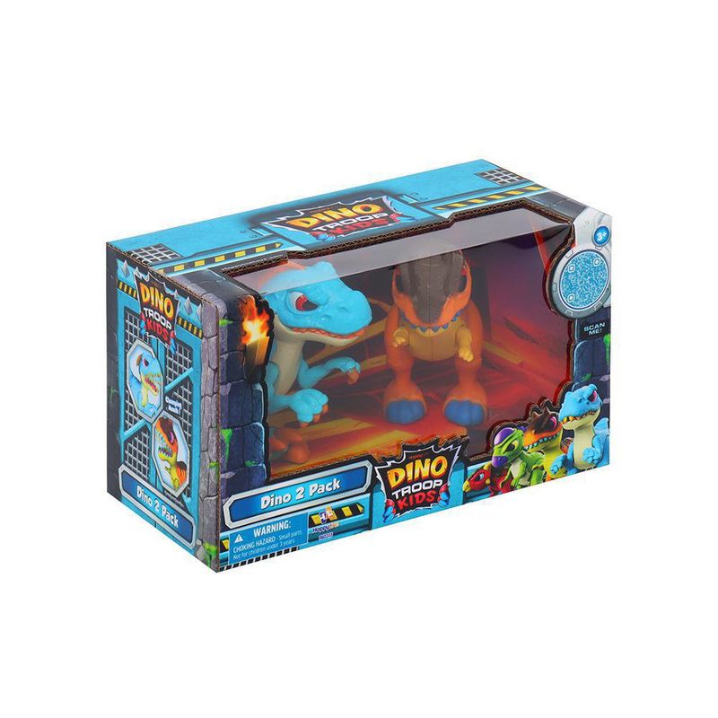 Set De 2 Dinosaurios Azul Y Naranja - Koala Kids