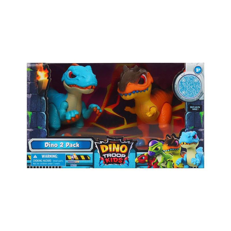 Set De 2 Dinosaurios Azul Y Naranja - Koala Kids