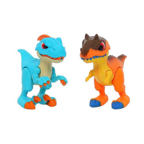 Set De 2 Dinosaurios Azul Y Naranja - Koala Kids