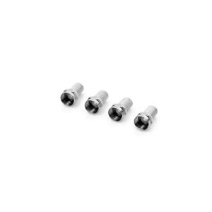 Set de 4 conectores Tipo F RG6 Rosca Interna