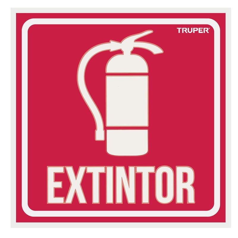Rótulo De Señalización De Extintor 19 X 19 Cm - Truper