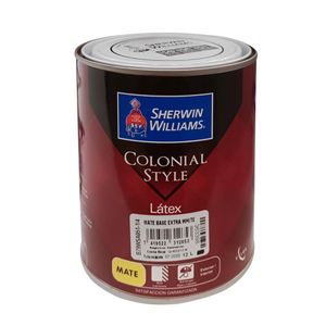 Pintura Colonial Extra White Mate 1/4 Gal
