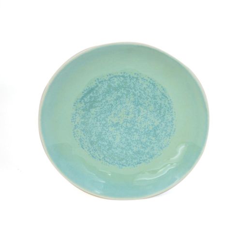Plato Cena Otago Celeste Y Verde 11 Plg - Niu Haus