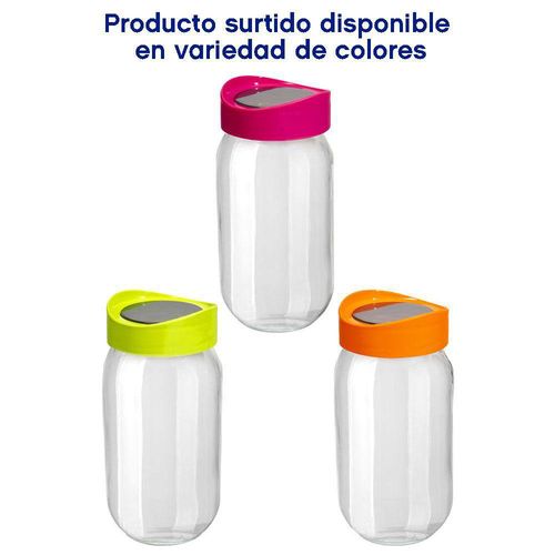 Frasco de Vidrio con Tapa Colores Surtidos