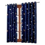 Set 2 Cortinas Neón Astronauta 97x213Cm