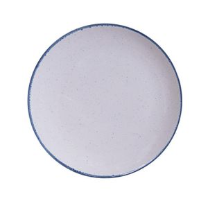 Plato para Cena Blanco Orilla Azul