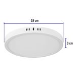 Lámpara Tipo Plafón LED Redonda Luz Cálida 24 W - Volteck