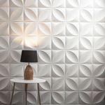 Panel Decorativo Flor De Pvc Blanco 19.7 Plg - Ace