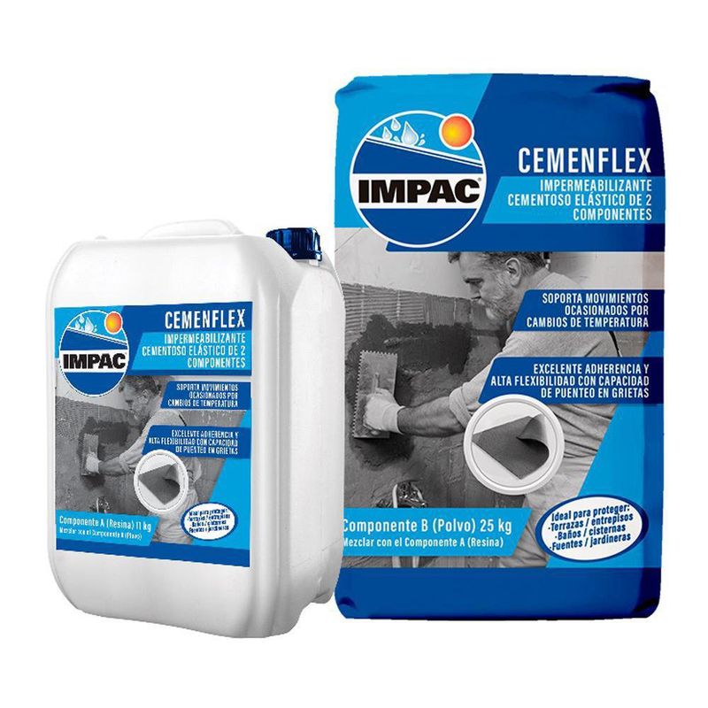 Impermeabilizante Cementoso Elástico De 2 Componentes - Impac