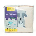 Set De Ropa Para Cuna Diseño Mapache 3 Pzas