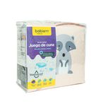 Set De Ropa Para Cuna Diseño Mapache 3 Pzas