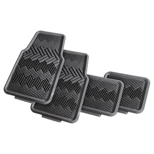 Alfombra De Hule Para Vehículo Gris 4 Pzas - Ace Label