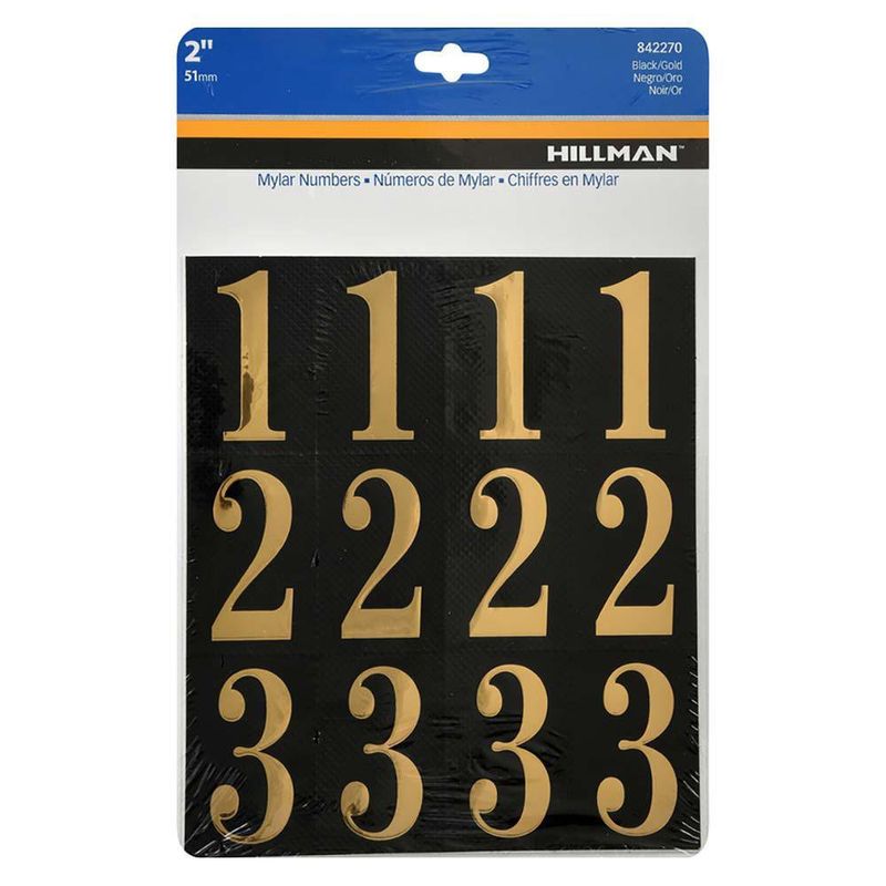 Stickers Dorado De 2 Plg 32 Pzs - Hillman