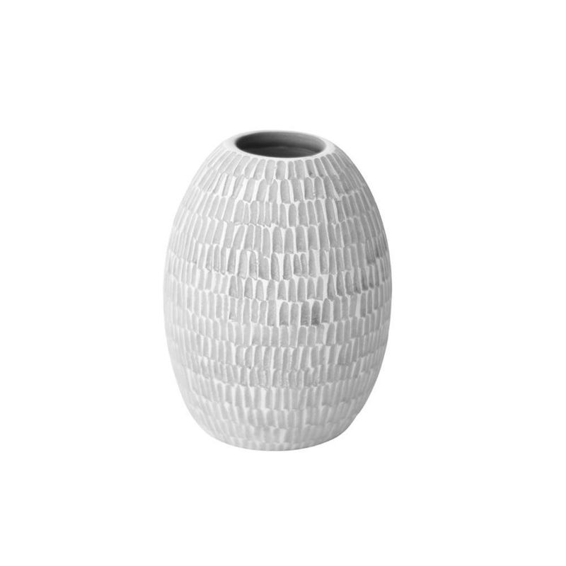 Florero Lund De Cerámica Artesanal Gris 10x13 Cm - Topis
